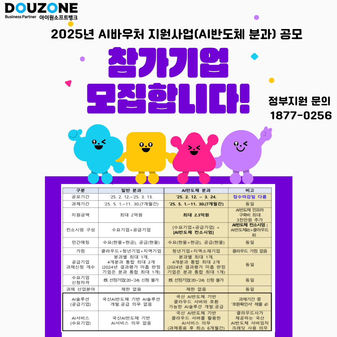 2025년 AI바우처 지원사업 공모